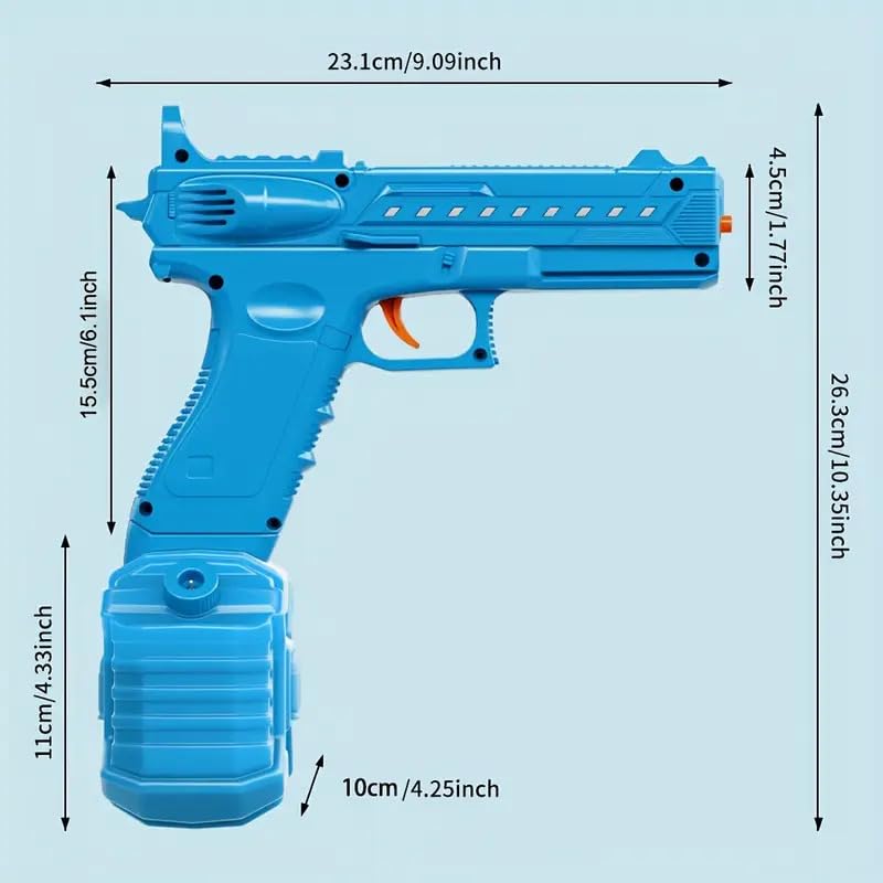 RPH LED light water gun, 6-meter range, lithium battery charging model, children adult beach pool war toys, summer carnival essential, gift