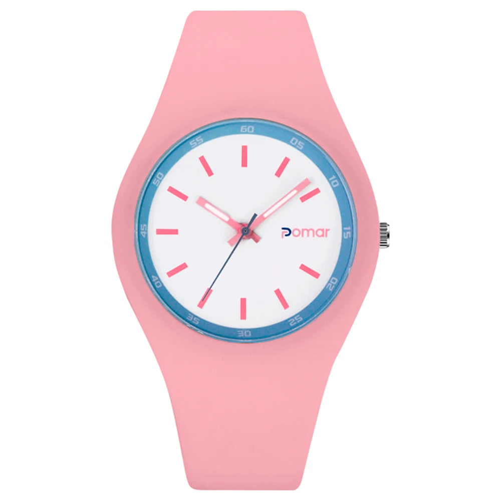 New silicone quartz watch, fashionable, cute, trendy, waterproof, daily wear, sports, simple couple watch