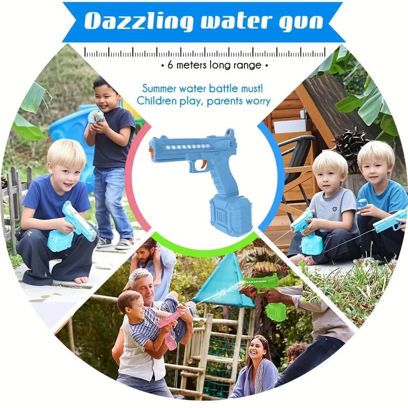RPH LED light water gun, 6-meter range, lithium battery charging model, children adult beach pool war toys, summer carnival essential, gift
