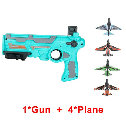 RPH Children's Catapult Foam Plane Toy Ejection Aircraft Gun Outdoor Sports Toy Parent-Child Interactive Shooting Game Airplane Toys