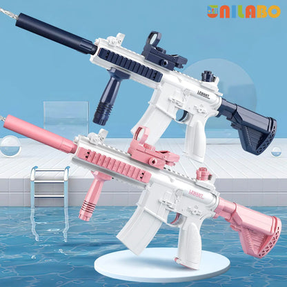 RPH Unilabo M416 Electric Water Gun - Battery Powered With External Water Bottle Attachment - Perfect For Kids & Adults Outdoor Fun