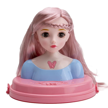 RPH European Fashion Half Body Makeup Hairstyle Mannequin Head Play House Girl Princess Dress Up Practice Makeup Hair Combing Toys