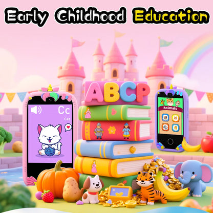 RPH Upgrade Kid Smart Phone Toy 2.8 Inch Touch Video recording Music Player 16 Games Baby Phone With 32G for Children Brithday Gifts