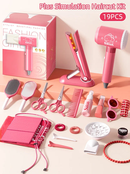 RPH Kids Make Up Toys Simulation Haircut Kit Children's Hair dryer Role Playing Game Educational Toys For Girls Pretend Play Gifts