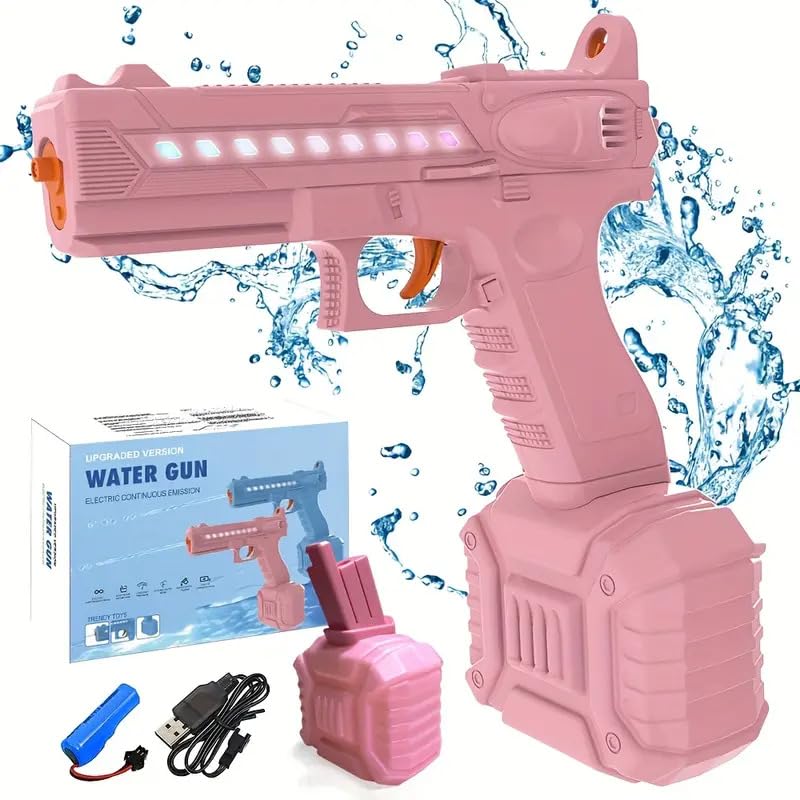 RPH LED light water gun, 6-meter range, lithium battery charging model, children adult beach pool war toys, summer carnival essential, gift