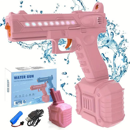 RPH LED light water gun, 6-meter range, lithium battery charging model, children adult beach pool war toys, summer carnival essential, gift
