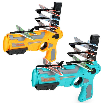 RPH Children's Catapult Foam Plane Toy Ejection Aircraft Gun Outdoor Sports Toy Parent-Child Interactive Shooting Game Airplane Toys