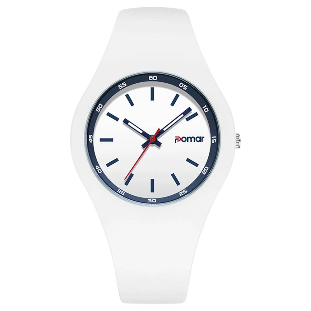 New silicone quartz watch, fashionable, cute, trendy, waterproof, daily wear, sports, simple couple watch