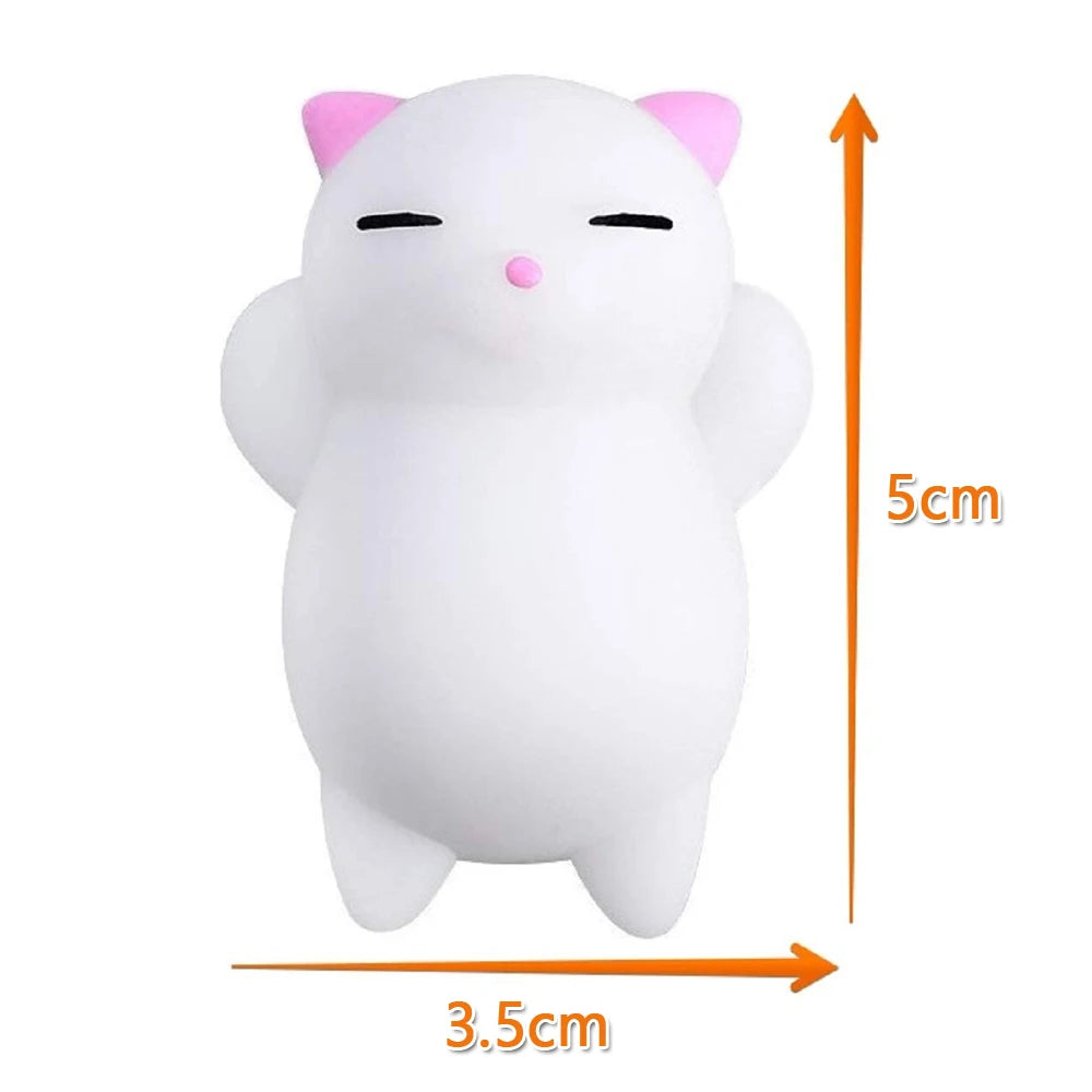 RPH Toys Squishy Cat Set 2 Soft Silicone Kawaii Kitties Top Stress Relief Sensory Gift 2022 Unique Kids & Adults Teenage Girl Boy
