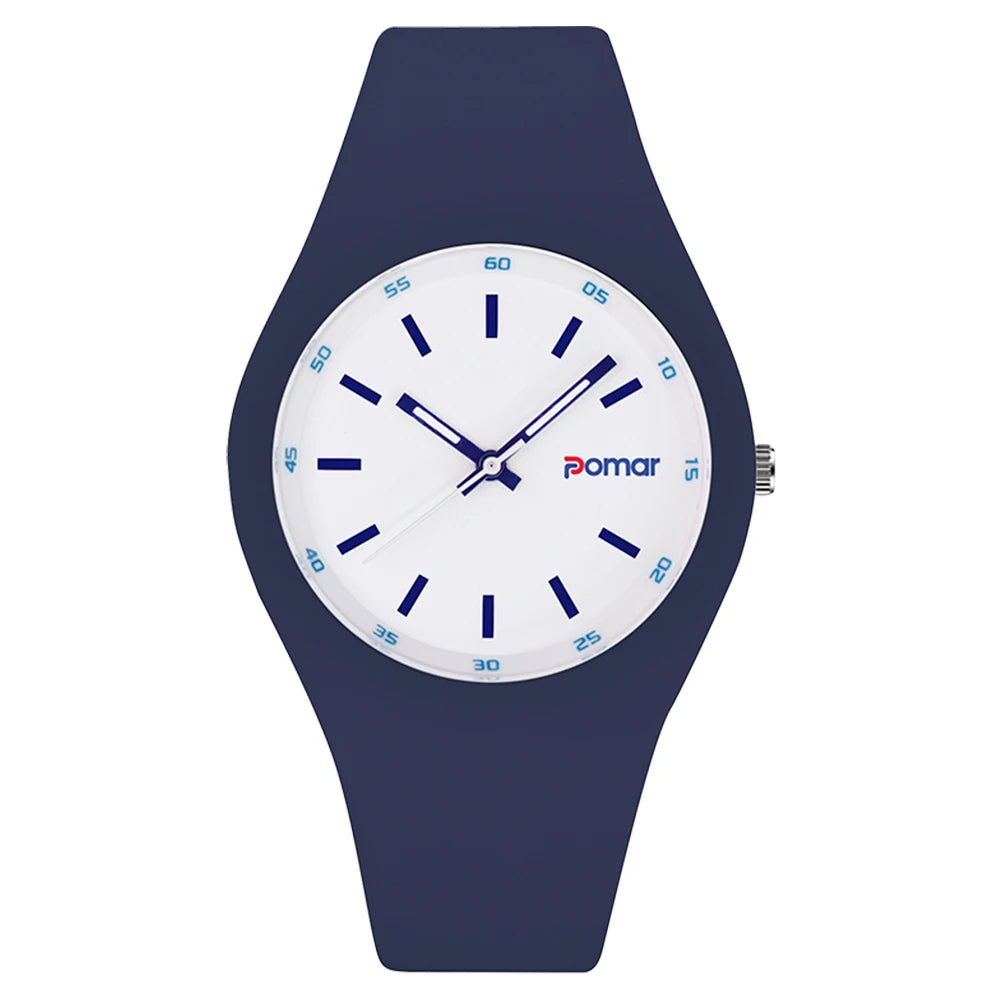 New silicone quartz watch, fashionable, cute, trendy, waterproof, daily wear, sports, simple couple watch