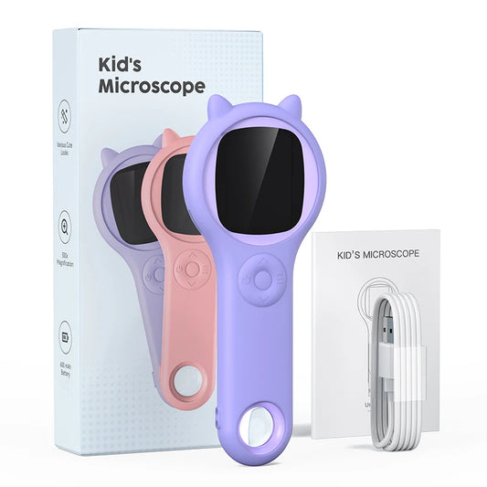 RPH Pocket Microscope Kids 500X Science Toy With Photo And Video Function Mini Handheld Microscope Outdoor Children Educational Toy