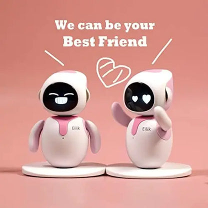 RPH uniqueEilik Cute Pink Smart Robot Pet Touch Interactive Toys Abundant Emotions Idle Animations Mini-Games Unique Gift for Girls