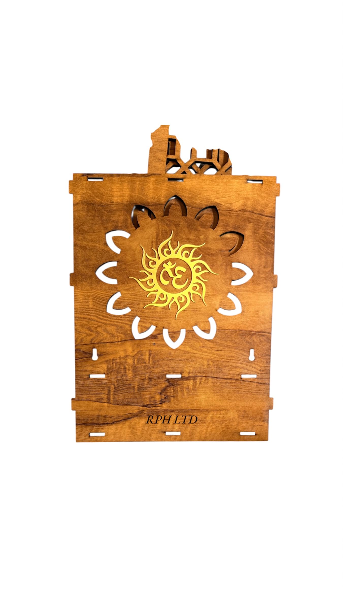 RPH Wooden Temple for Home Pooja Mandir with LED Spot Light