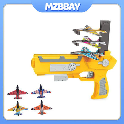 RPH Children's Catapult Foam Plane Toy Ejection Aircraft Gun Outdoor Sports Toy Parent-Child Interactive Shooting Game Airplane Toys
