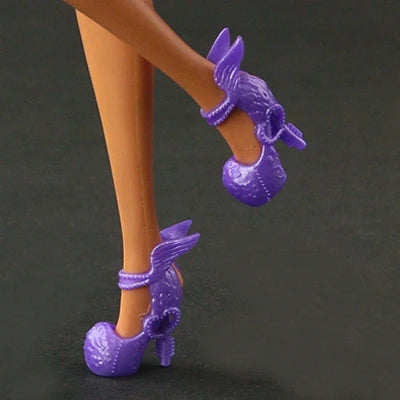 RPH RUHERW 10 pair / lot Fashion Feature wing shoes for 30cm FR doll New unique short boots 1 /6 Doll Accessories toy  girl gift