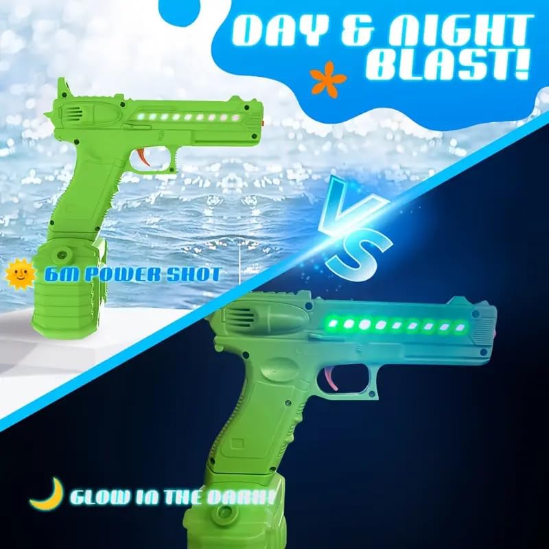RPH LED light water gun, 6-meter range, lithium battery charging model, children adult beach pool war toys, summer carnival essential, gift
