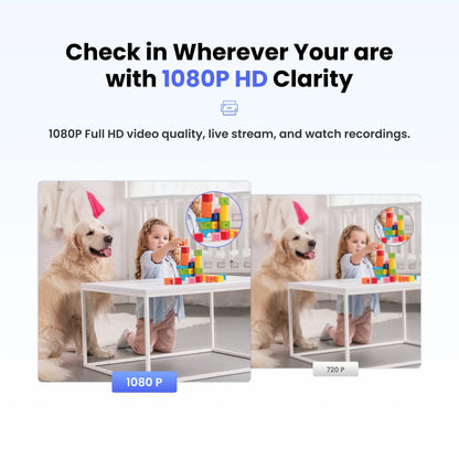 GIRIER Tuya WiFi Smart Security Camera for Baby Monitor Indoor Smart IP Camera Supports Night Vision 2-way Talk Works with Alexa