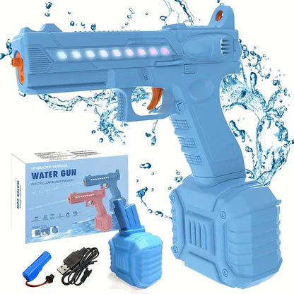 RPH LED light water gun, 6-meter range, lithium battery charging model, children adult beach pool war toys, summer carnival essential, gift