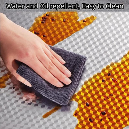 RPH Multipurpose Aluminum Foil Sticker Creative Covering: Self-Adhesive Shelf and Drawer Liner,Waterproof Kitchen Cupboards Sticker, Privacy Window Covering (15.7"x78.7",3D Cube)