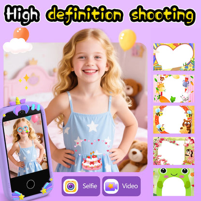 RPH Upgrade Kid Smart Phone Toy 2.8 Inch Touch Video recording Music Player 16 Games Baby Phone With 32G for Children Brithday Gifts