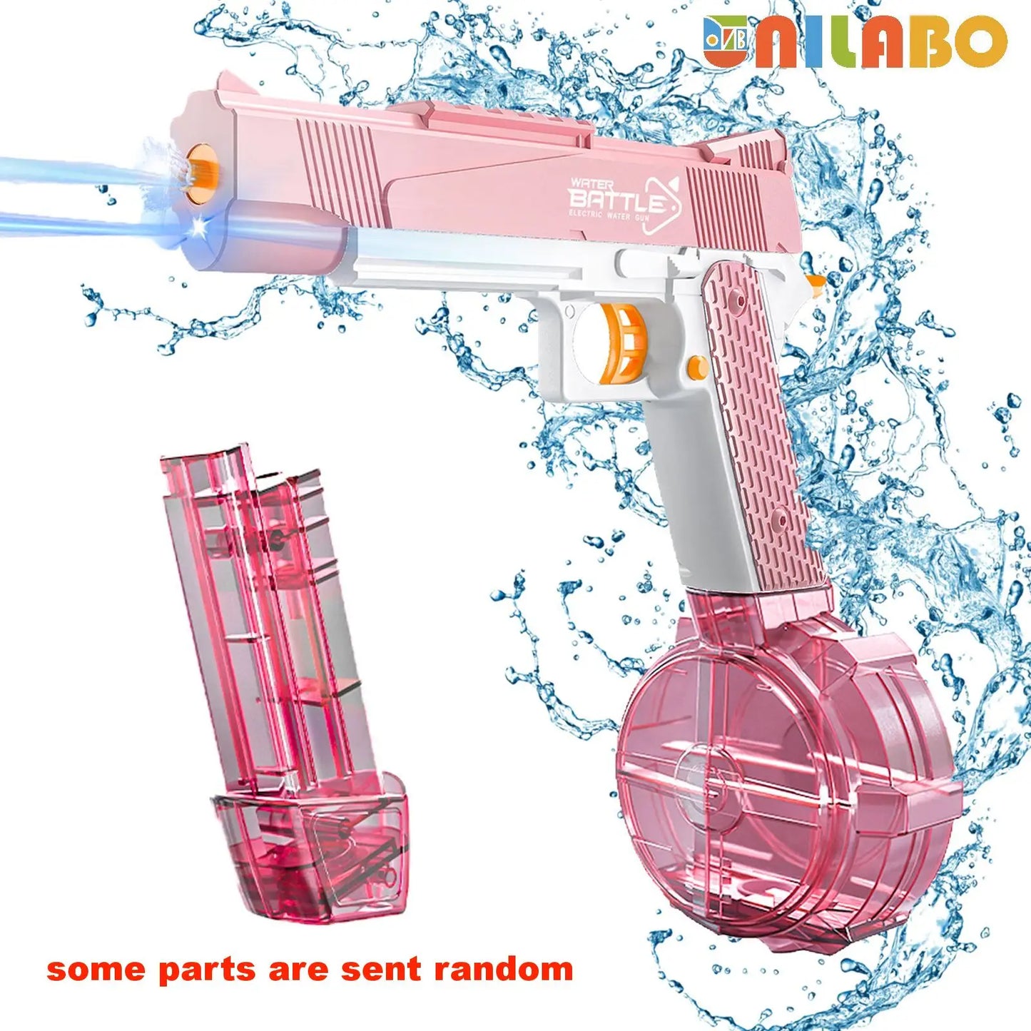 RPH Unilabo M416 Electric Water Gun - Battery Powered With External Water Bottle Attachment - Perfect For Kids & Adults Outdoor Fun