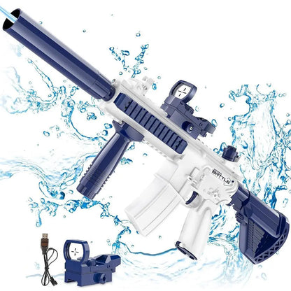 RPH Unilabo M416 Electric Water Gun - Battery Powered With External Water Bottle Attachment - Perfect For Kids & Adults Outdoor Fun