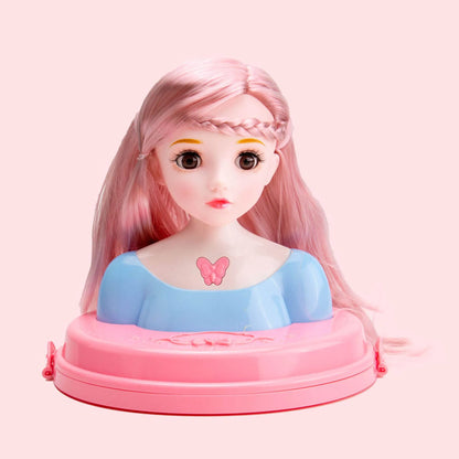 RPH European Fashion Half Body Makeup Hairstyle Mannequin Head Play House Girl Princess Dress Up Practice Makeup Hair Combing Toys