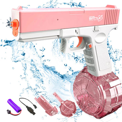 RPH Unilabo M416 Electric Water Gun - Battery Powered With External Water Bottle Attachment - Perfect For Kids & Adults Outdoor Fun