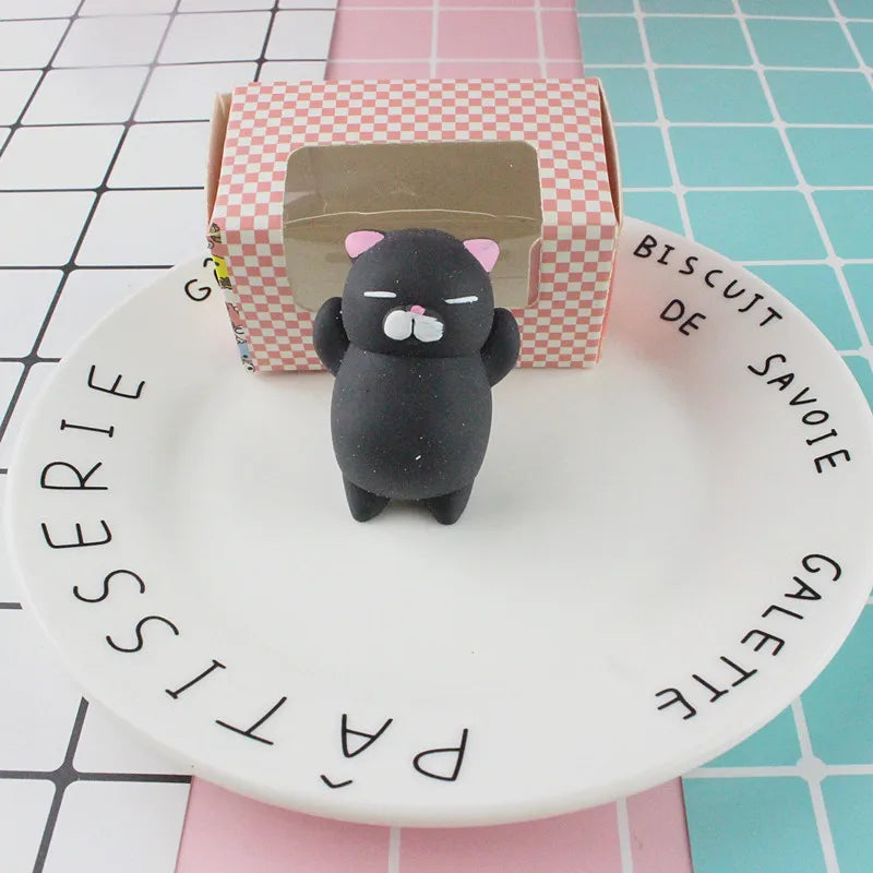 RPH Toys Squishy Cat Set 2 Soft Silicone Kawaii Kitties Top Stress Relief Sensory Gift 2022 Unique Kids & Adults Teenage Girl Boy