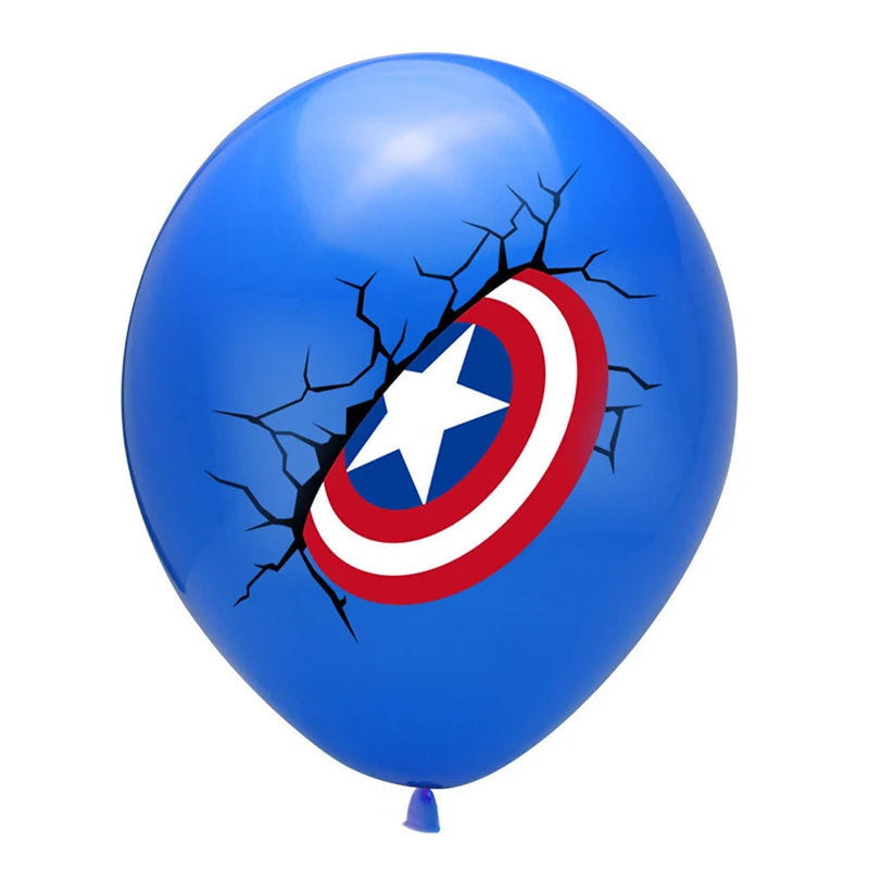 RPH 12Pcs Marvel Theme Latex Balloons Boys Birthday Party Decor Kids Toy Photo Props Baby Shower Supplies 12 inch Balloon