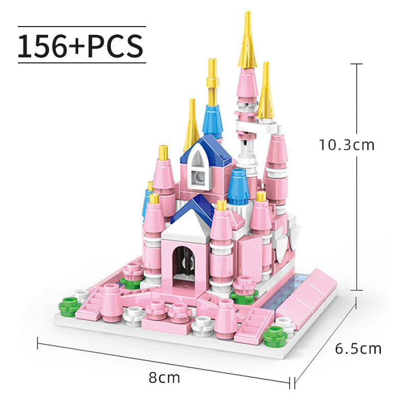 RPH City Series Girls Santorini Castle Building Block Create Unique Structures Classic DIY Model Brick Toys Gift for Children Kids