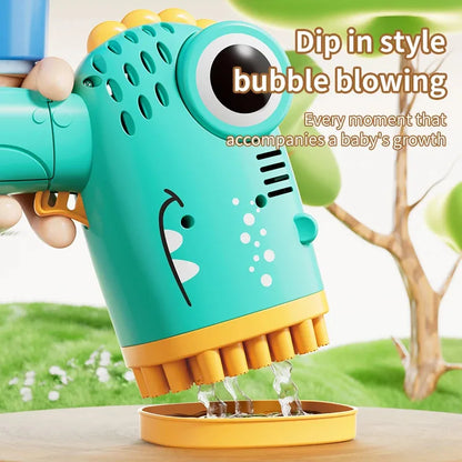 40 Hole Dinosaur Bubble Machine Children's Gift Continuous Bubble Making Wedding Outdoor (Excluding Bubble Liquid and Battery)