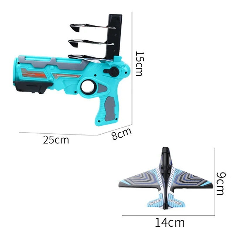 RPH Children's Catapult Foam Plane Toy Ejection Aircraft Gun Outdoor Sports Toy Parent-Child Interactive Shooting Game Airplane Toys