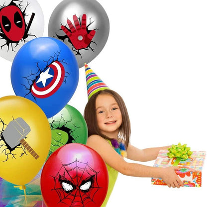 RPH 12Pcs Marvel Theme Latex Balloons Boys Birthday Party Decor Kids Toy Photo Props Baby Shower Supplies 12 inch Balloon