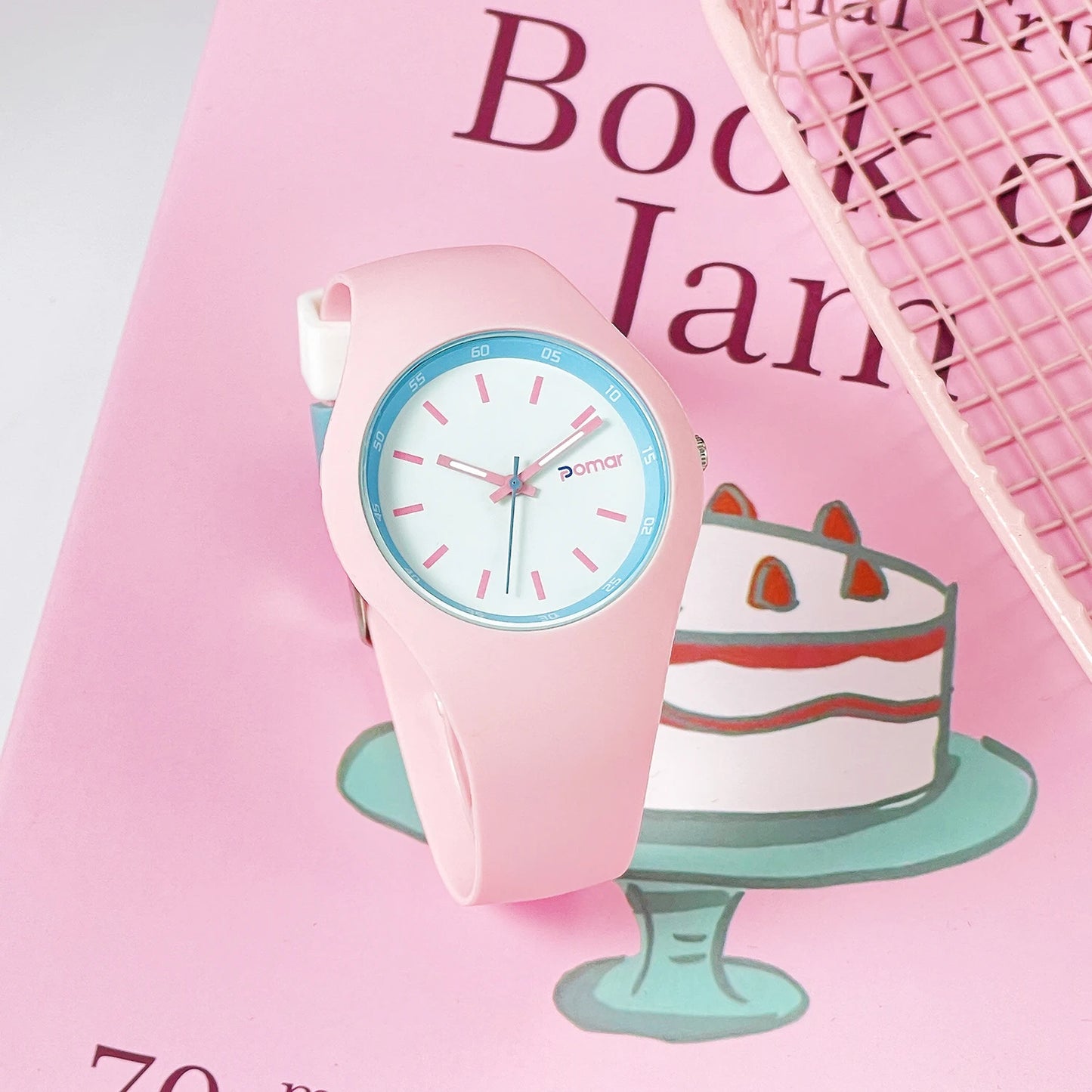 New silicone quartz watch, fashionable, cute, trendy, waterproof, daily wear, sports, simple couple watch