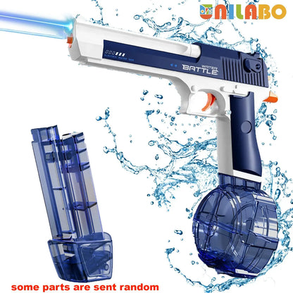 RPH Unilabo M416 Electric Water Gun - Battery Powered With External Water Bottle Attachment - Perfect For Kids & Adults Outdoor Fun