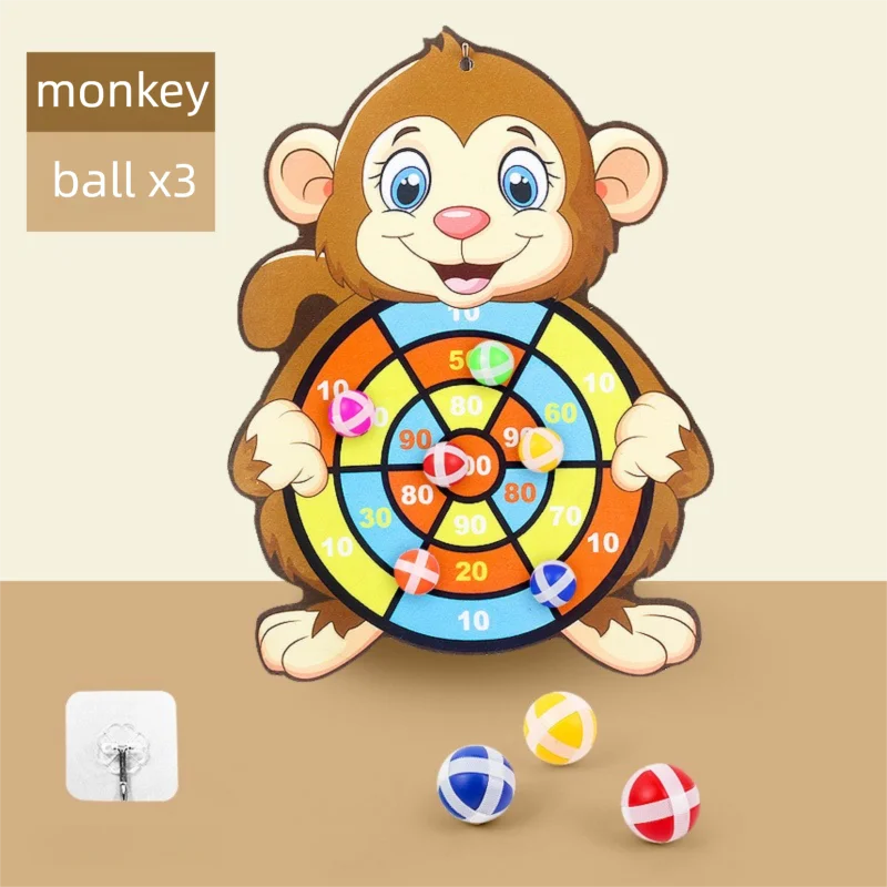 RPH Educational Games Dart Board Baby Toy Stickey Ball Dart Indoor Sports Child Montessori Games for Children 3 to 7 Years