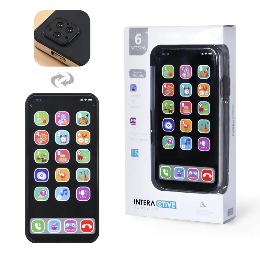 RPH Children Simulation Music Touch Screen Phone Baby English Education Cognitive Phone Intelligent Multi-Functional Toy Model